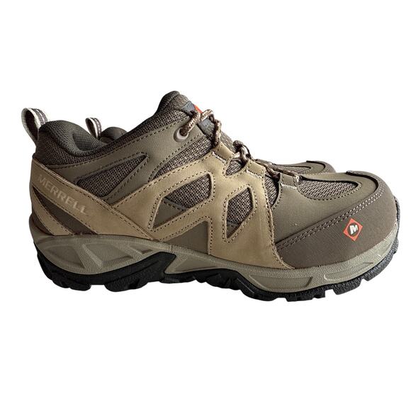 Merrell Siren Safety Work Shoe Women's 8 M Alloy Toe EH Leather Brindle J099322 - Picture 2 of 12